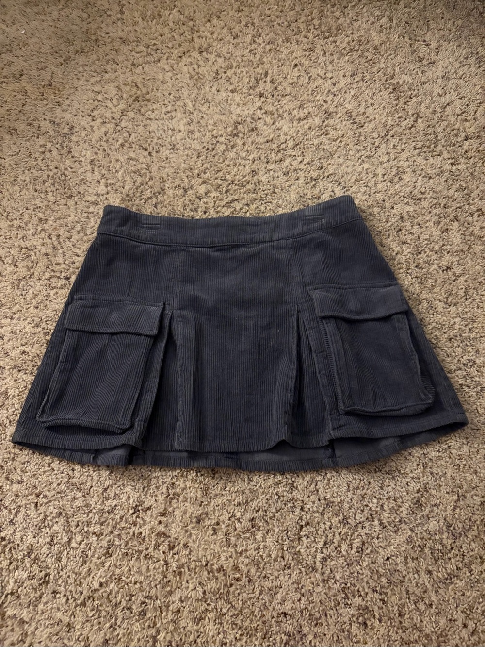 wild fable Corduroy Pocket Mini Skirt — Charcoal Gray